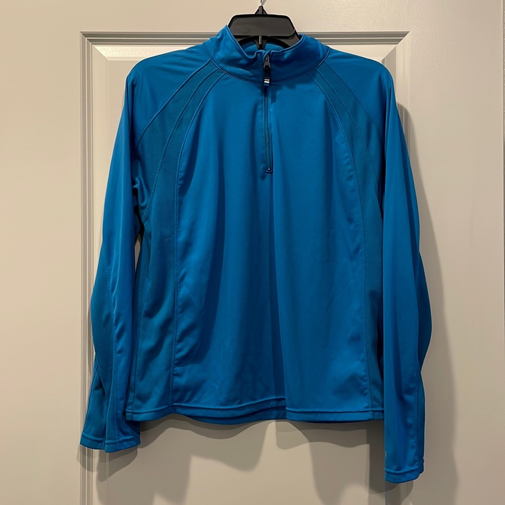 Blue dry fit quarter zip, perfect for working out/cold weather running (XL)